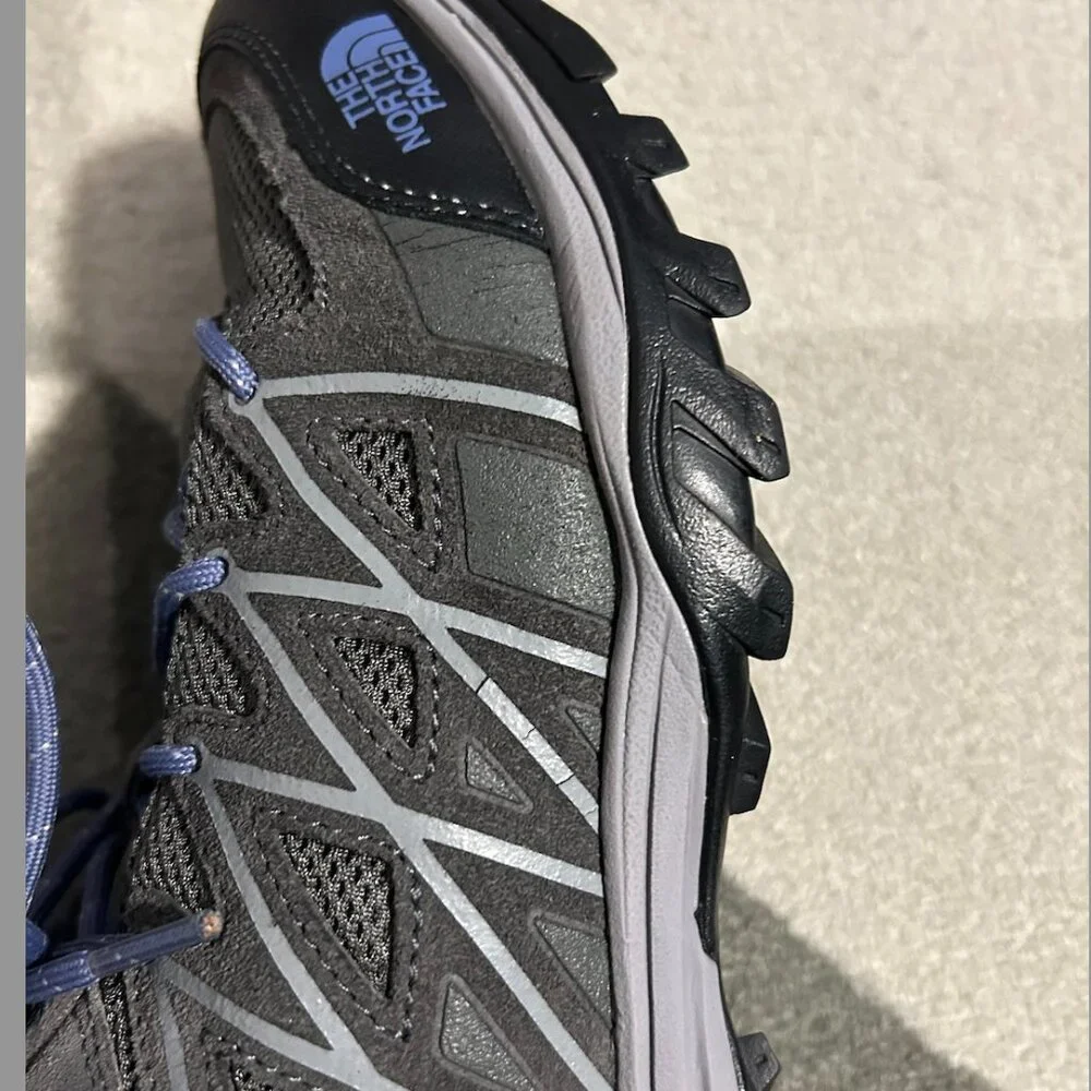 THE NORTH FACE Storm Ill WP Hiking Gray/Marlin‎ Blue Sneakers Women's Size 10